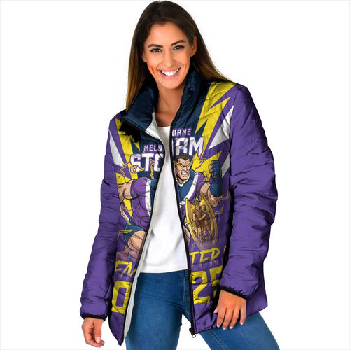 Personalised Storm Spirit Padded Jacket Grand Final Champions 2025 - Aussie Hoodie