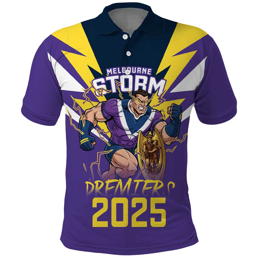 Personalised Storm Spirit Polo Shirt Grand Final Champions 2025 - Aussie Hoodie