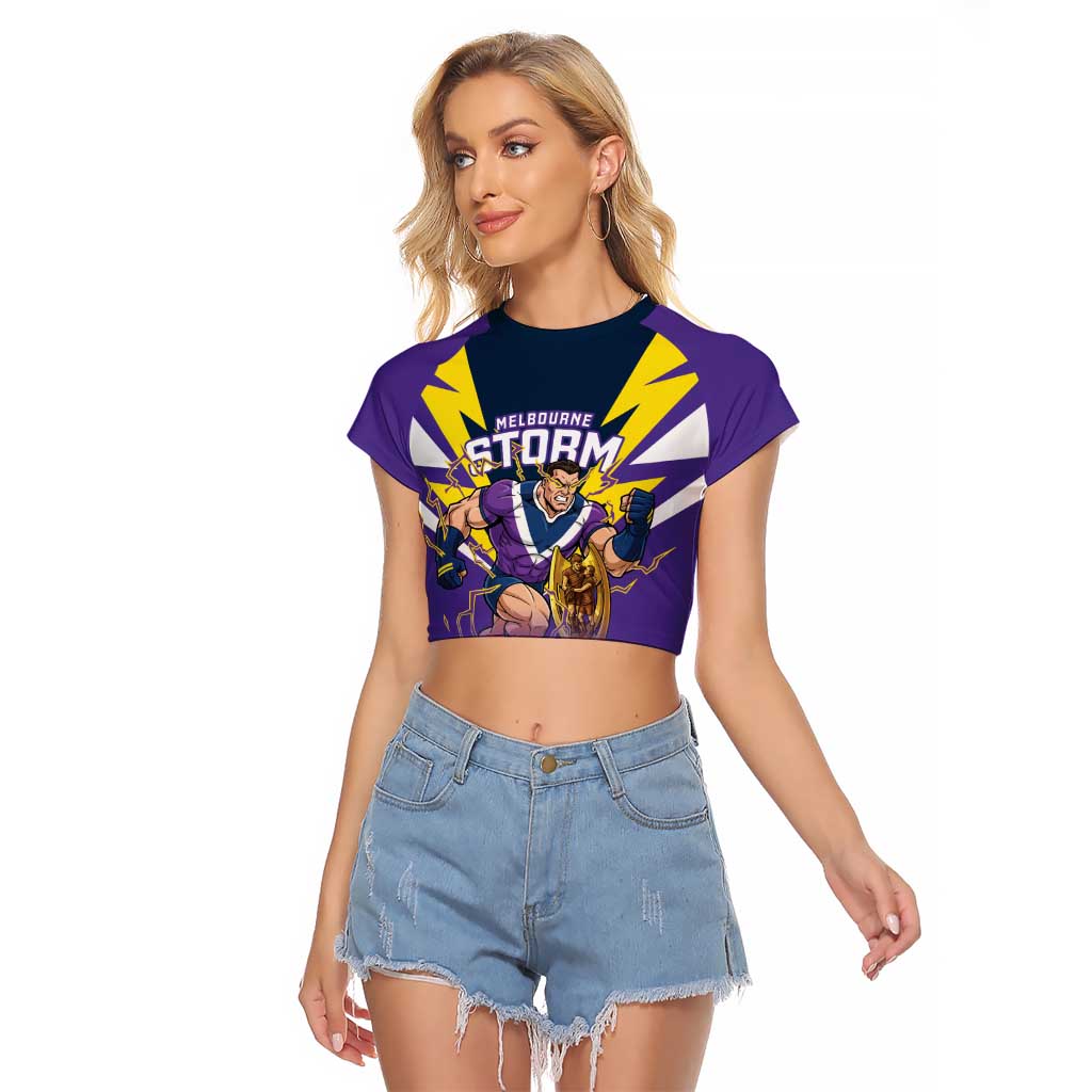 Personalised Storm Spirit Raglan Cropped T Shirt Grand Final Champions 2025 - Aussie Hoodie