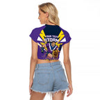 Personalised Storm Spirit Raglan Cropped T Shirt Grand Final Champions 2025 - Aussie Hoodie
