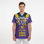 Personalised Storm Spirit Scrub Top Grand Final Champions 2025 - Aussie Hoodie