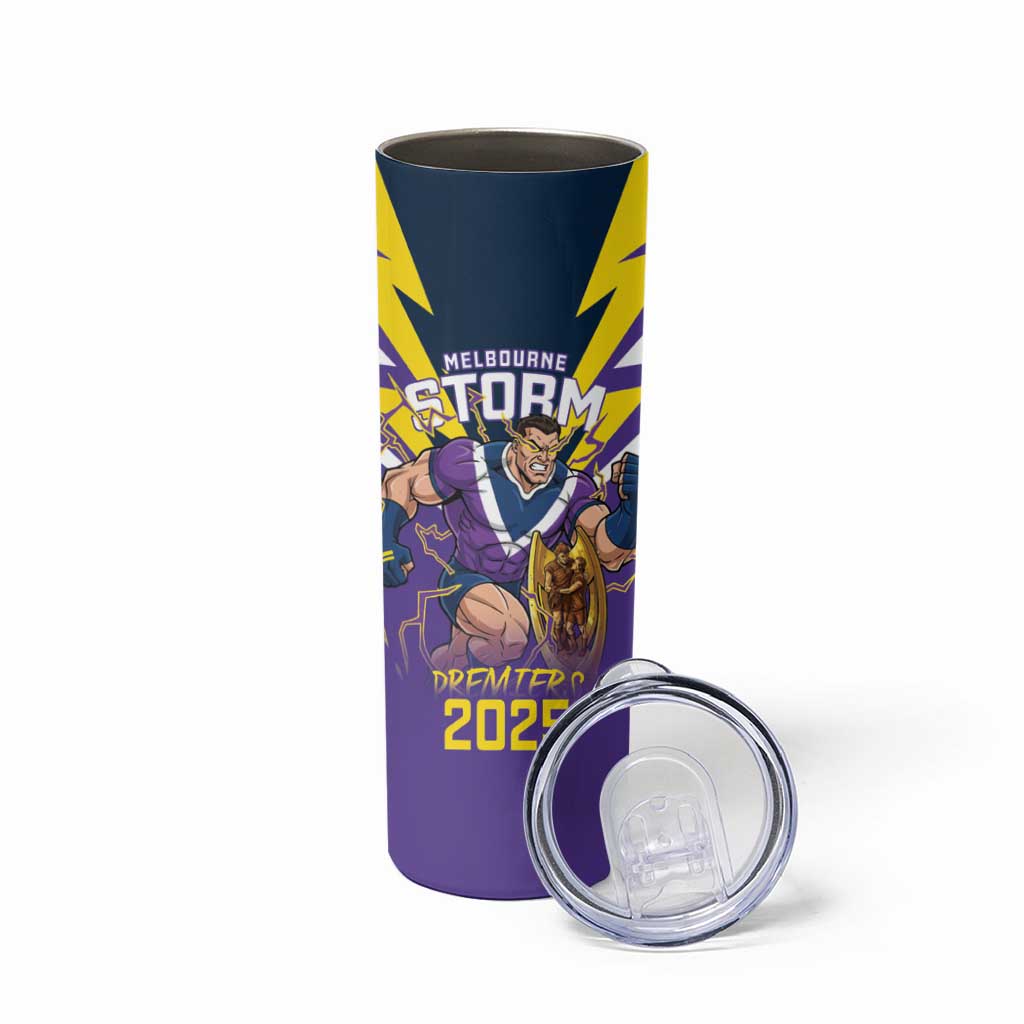 Personalised Storm Spirit Skinny Tumbler Grand Final Champions 2025 - Aussie Hoodie