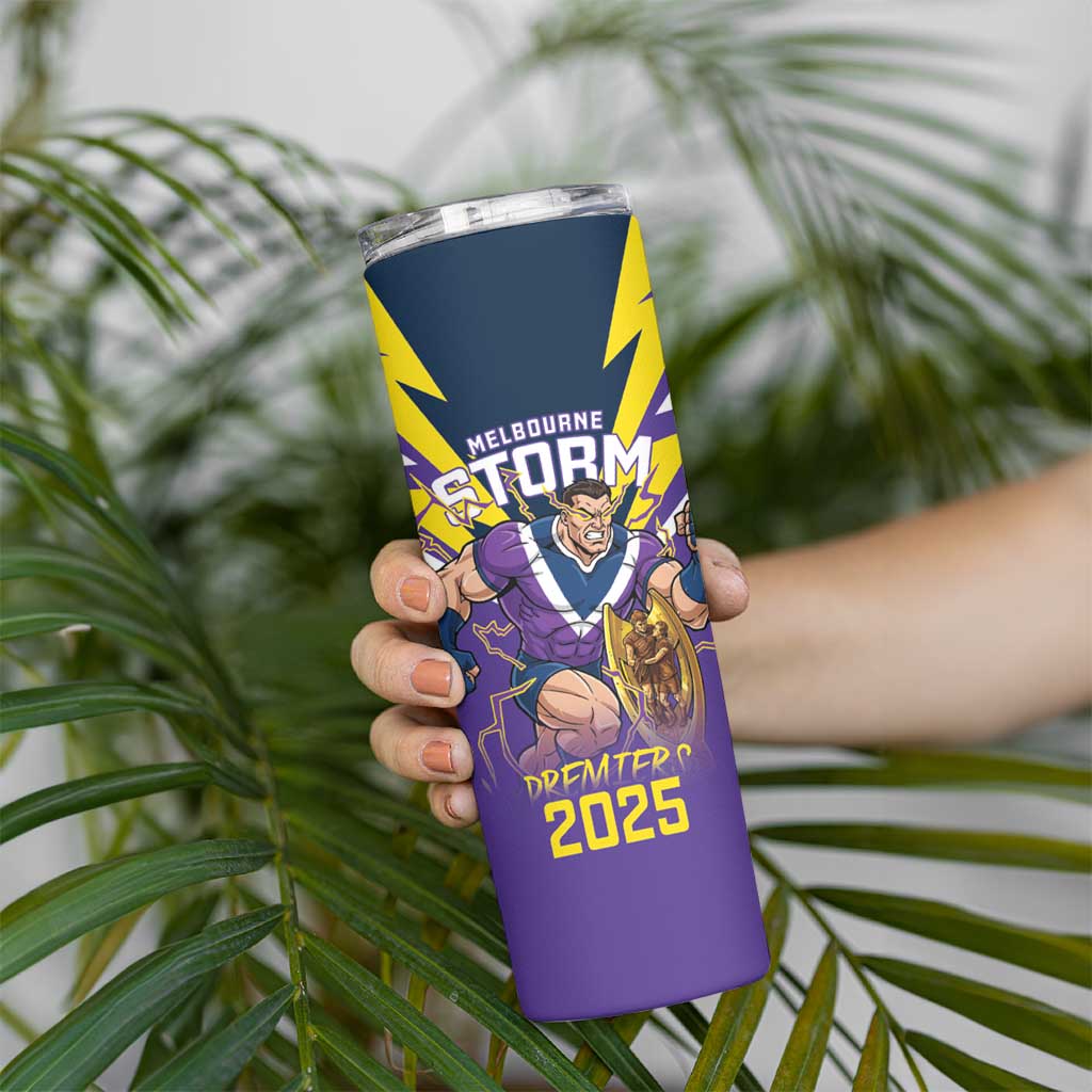 Personalised Storm Spirit Skinny Tumbler Grand Final Champions 2025 - Aussie Hoodie