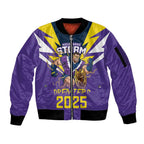 Personalised Storm Spirit Sleeve Zip Bomber Jacket Grand Final Champions 2025 - Aussie Hoodie