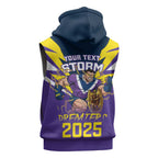 Personalised Storm Spirit Sleeveless Zip Hoodie Grand Final Champions 2025 LT9