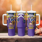Personalised Storm Spirit Tumbler With Handle Grand Final Champions 2025 - Aussie Hoodie