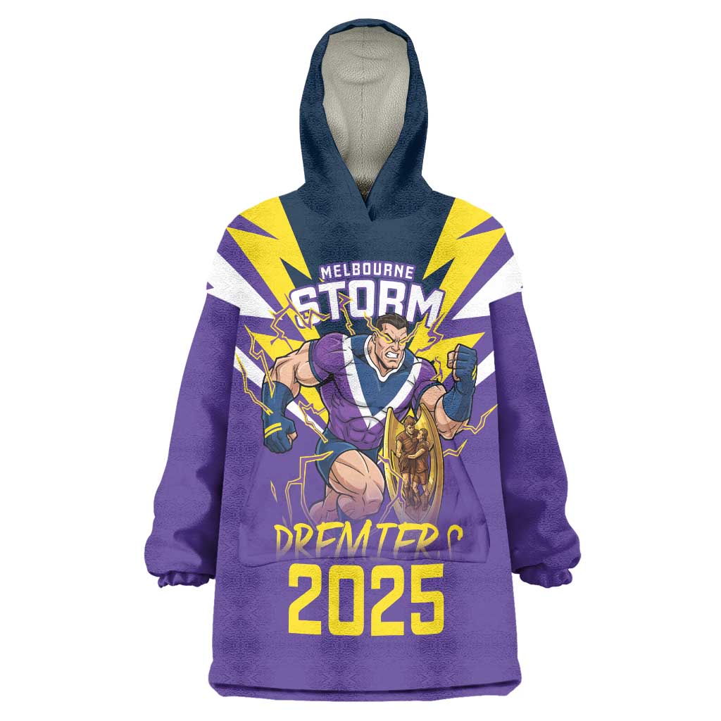 Personalised Storm Spirit Wearable Blanket Hoodie Grand Final Champions 2025 - Aussie Hoodie