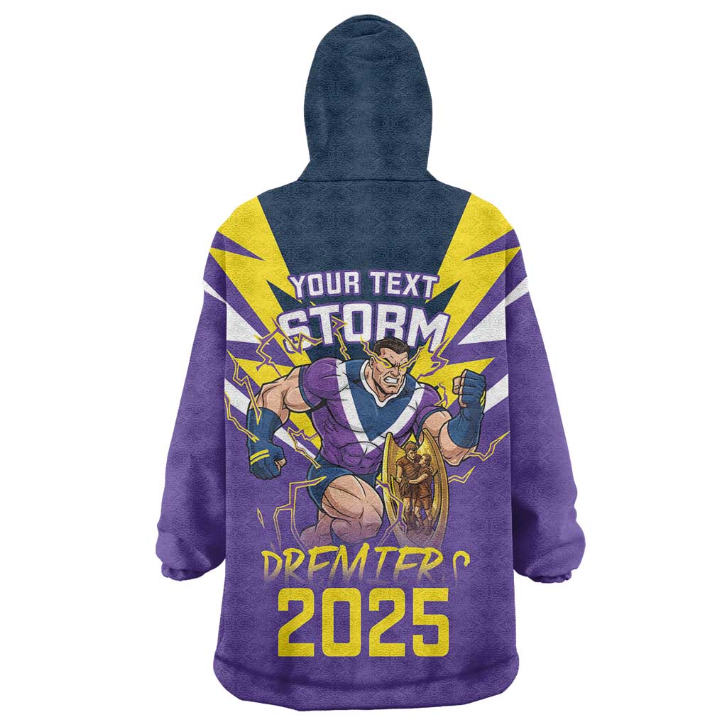 Personalised Storm Spirit Wearable Blanket Hoodie Grand Final Champions 2025 - Aussie Hoodie