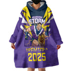 Personalised Storm Spirit Wearable Blanket Hoodie Grand Final Champions 2025 - Aussie Hoodie