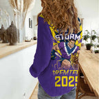 Personalised Storm Spirit Women Casual Shirt Grand Final Champions 2025 - Aussie Hoodie