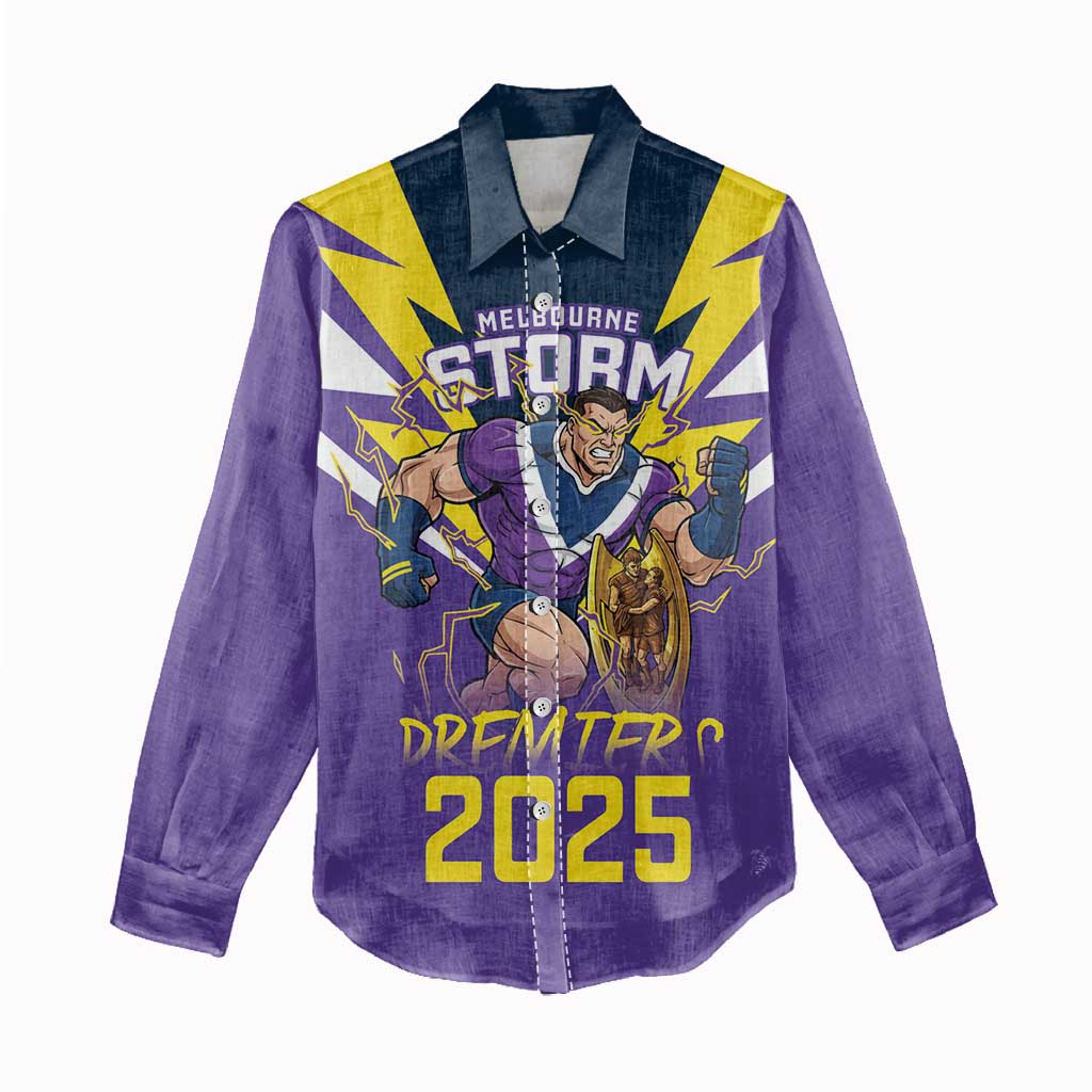 Personalised Storm Spirit Women Casual Shirt Grand Final Champions 2025 - Aussie Hoodie