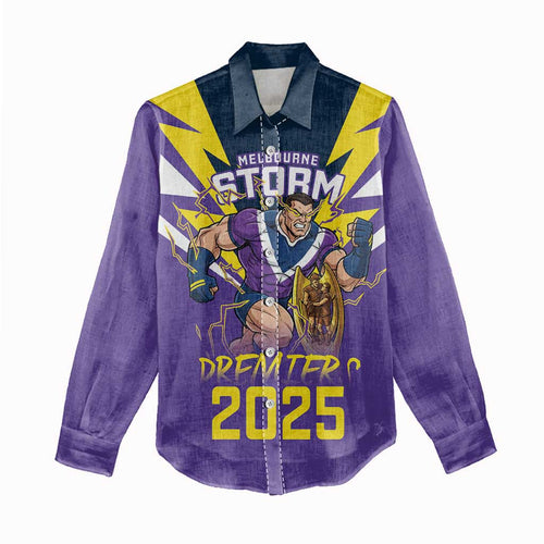 Personalised Storm Spirit Women Casual Shirt Grand Final Champions 2025 - Aussie Hoodie