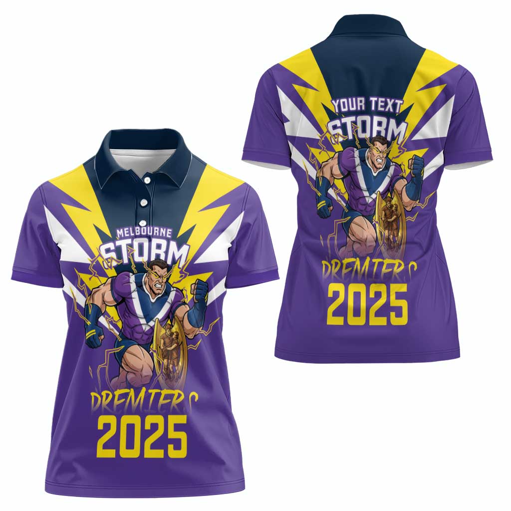 Personalised Storm Spirit Women Polo Shirt Grand Final Champions 2025 - Aussie Hoodie