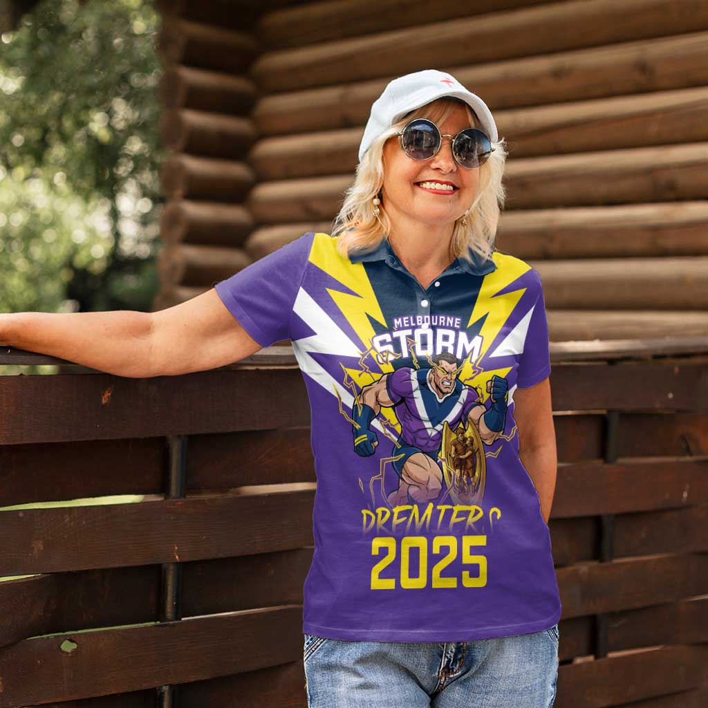 Personalised Storm Spirit Women Polo Shirt Grand Final Champions 2025 - Aussie Hoodie