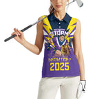 Personalised Storm Spirit Women Sleeveless Polo Shirt Grand Final Champions 2025 - Aussie Hoodie