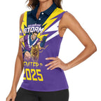 Personalised Storm Spirit Women Sleeveless Polo Shirt Grand Final Champions 2025 - Aussie Hoodie