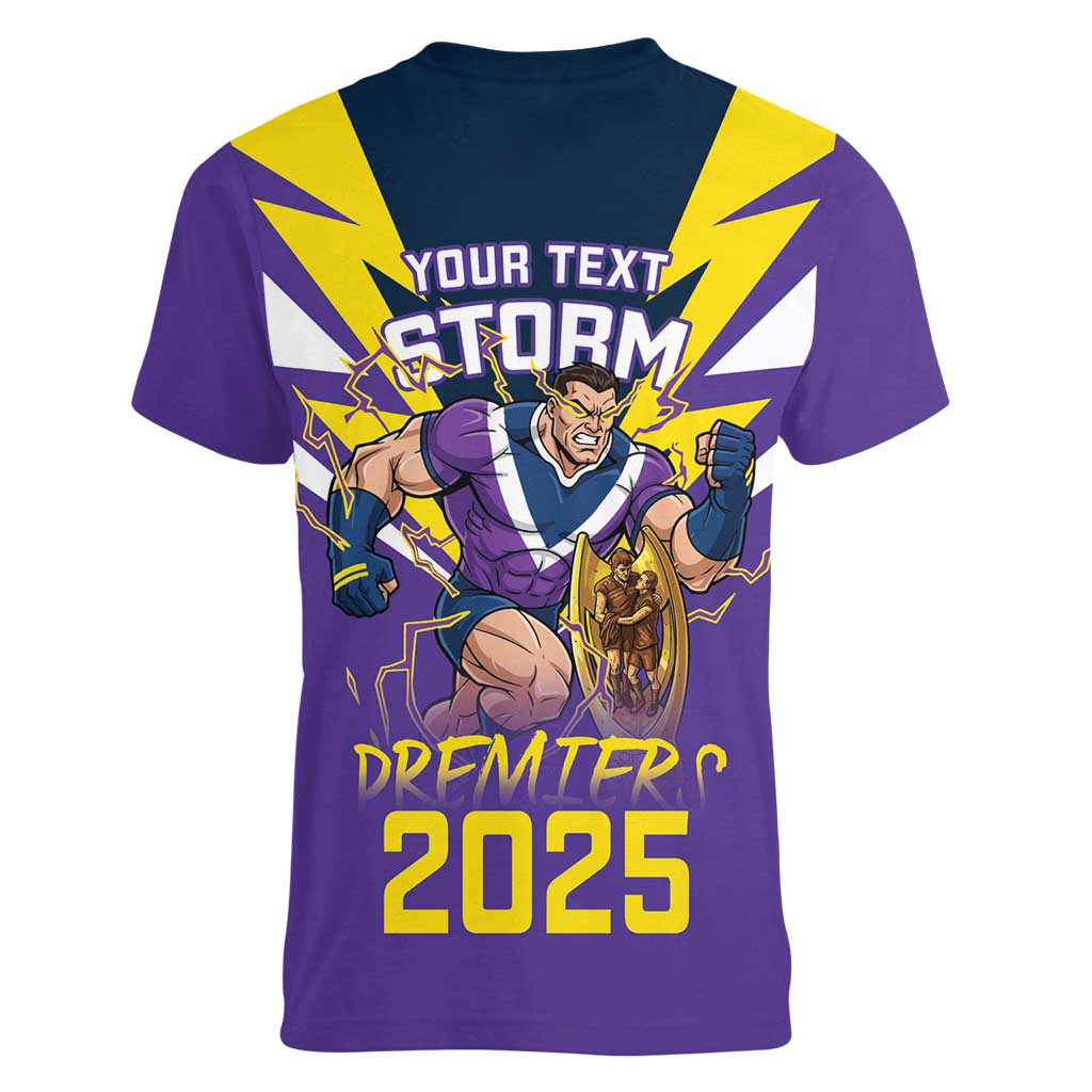 Personalised Storm Spirit Women V-Neck T-Shirt Grand Final Champions 2025 - Aussie Hoodie