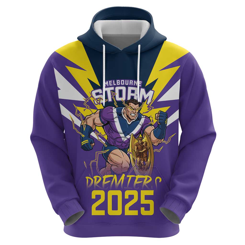 Personalised Storm Spirit Zip Hoodie Grand Final Champions 2025 - Aussie Hoodie