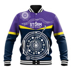 Custom Storm Spirit Baseball Jacket Road to Glory Indigenous Aboriginal - Aussie Hoodie