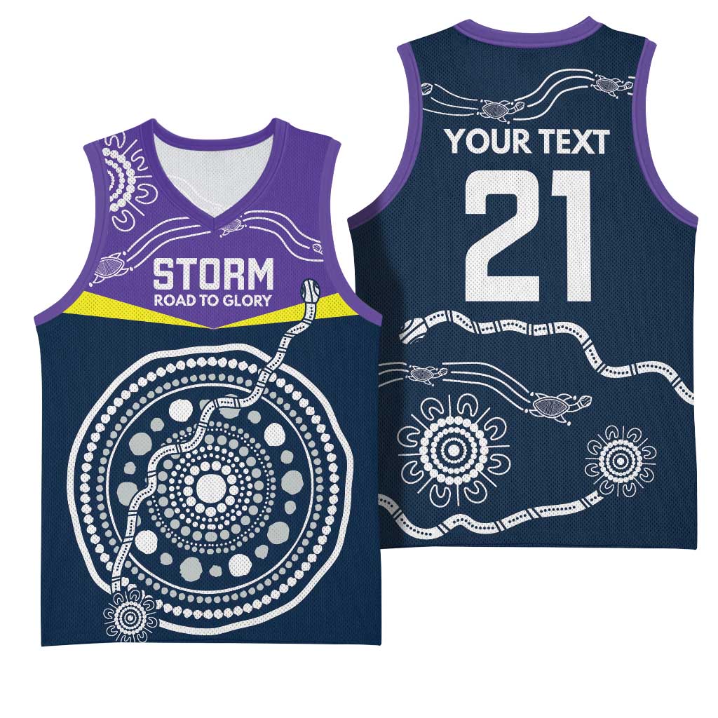 Custom Storm Spirit Basketball Jersey Road to Glory Indigenous Aboriginal - Aussie Hoodie