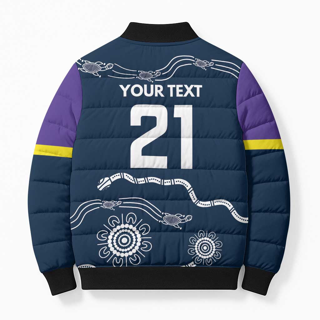 Custom Storm Spirit Bomber Puffer Jacket Road to Glory Indigenous Aboriginal - Aussie Hoodie