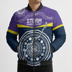 Custom Storm Spirit Bomber Puffer Jacket Road to Glory Indigenous Aboriginal - Aussie Hoodie