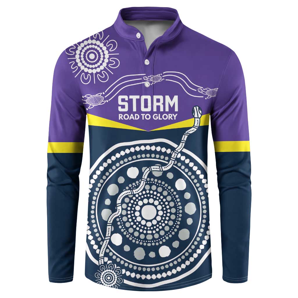 Custom Storm Spirit Button Sweatshirt Road to Glory Indigenous Aboriginal - Aussie Hoodie