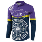 Custom Storm Spirit Button Sweatshirt Road to Glory Indigenous Aboriginal - Aussie Hoodie