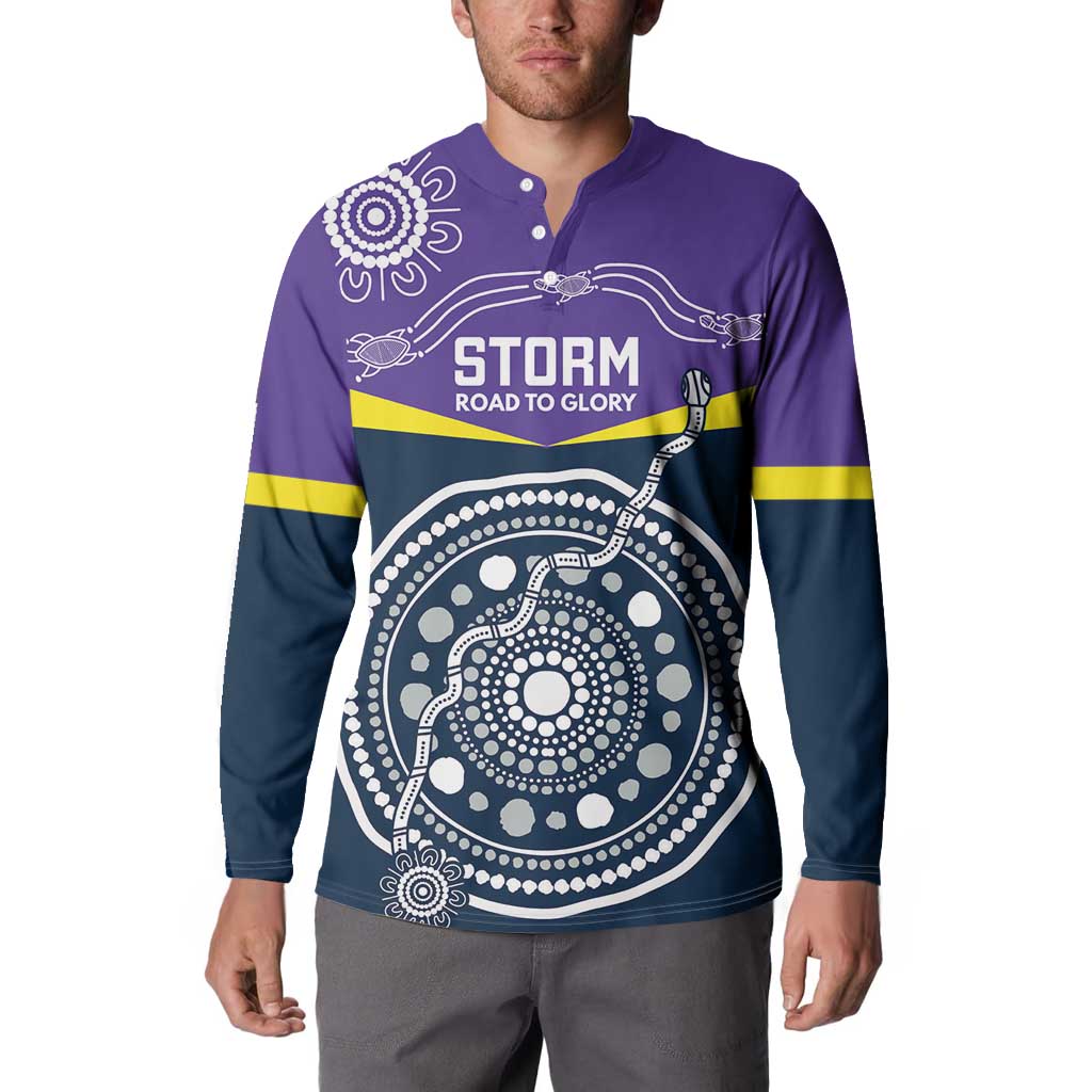 Custom Storm Spirit Button Sweatshirt Road to Glory Indigenous Aboriginal - Aussie Hoodie