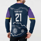 Custom Storm Spirit Button Sweatshirt Road to Glory Indigenous Aboriginal - Aussie Hoodie