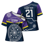 Custom Storm Spirit Cross Shoulder Shirt Road to Glory Indigenous Aboriginal - Aussie Hoodie