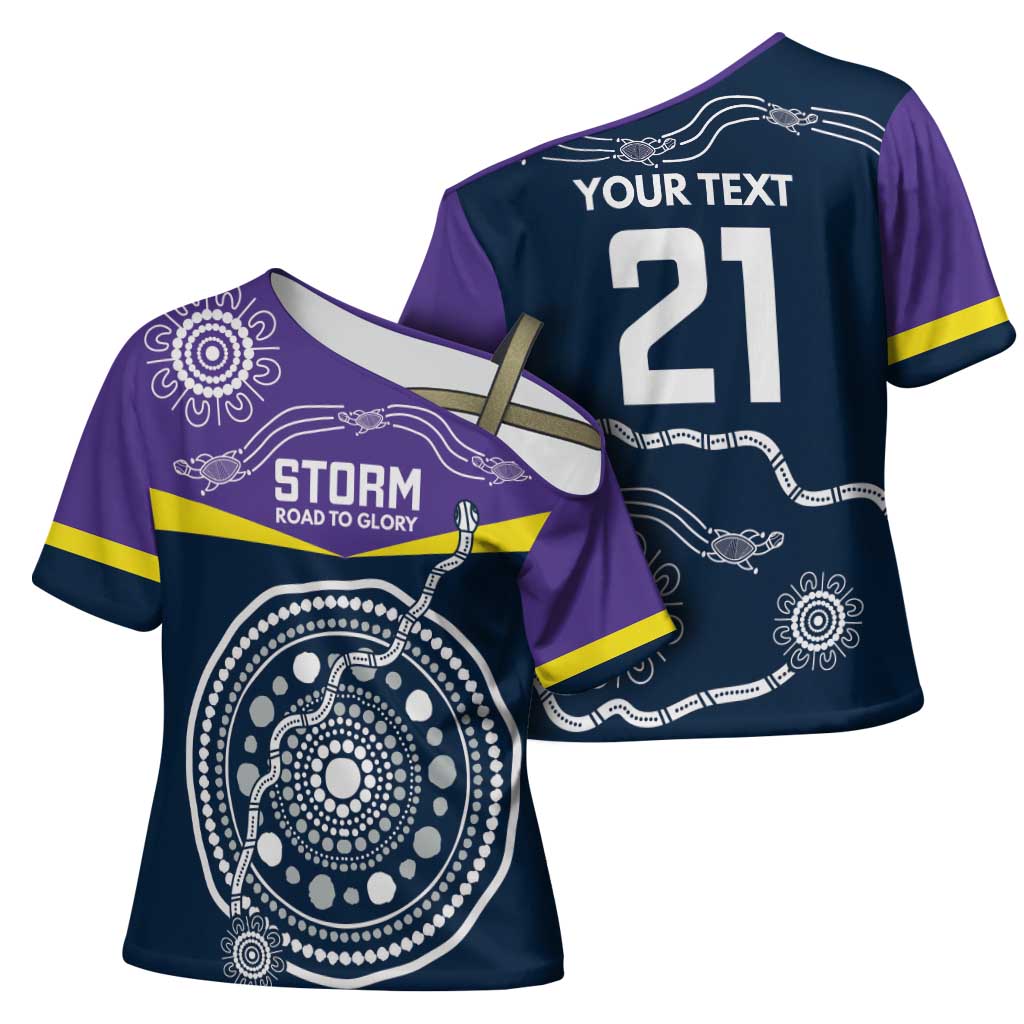 Custom Storm Spirit Cross Shoulder Shirt Road to Glory Indigenous Aboriginal - Aussie Hoodie