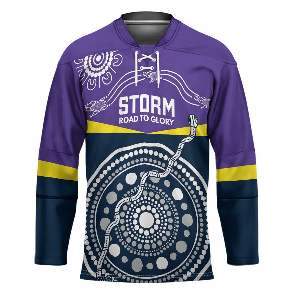 Custom Storm Spirit Hockey Jersey Road to Glory Indigenous Aboriginal - Aussie Hoodie
