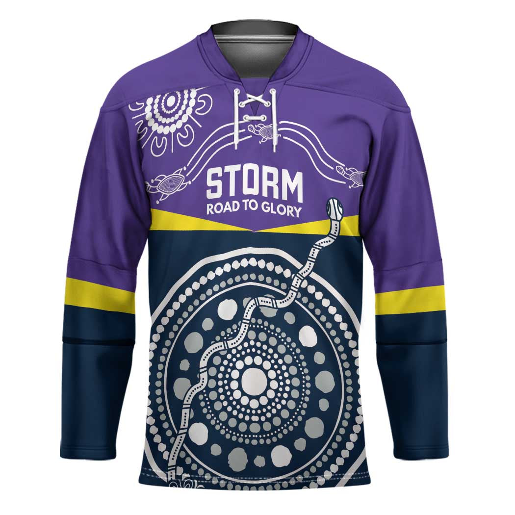 Custom Storm Spirit Hockey Jersey Road to Glory Indigenous Aboriginal - Aussie Hoodie