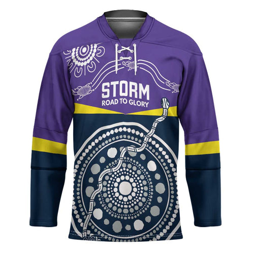 Custom Storm Spirit Hockey Jersey Road to Glory Indigenous Aboriginal - Aussie Hoodie