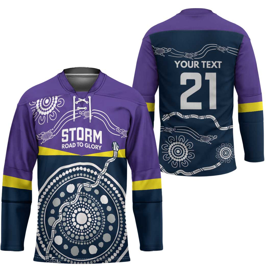 Custom Storm Spirit Hockey Jersey Road to Glory Indigenous Aboriginal - Aussie Hoodie