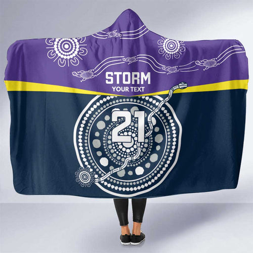 Custom Storm Spirit Hooded Blanket Road to Glory Indigenous Aboriginal - Aussie Hoodie