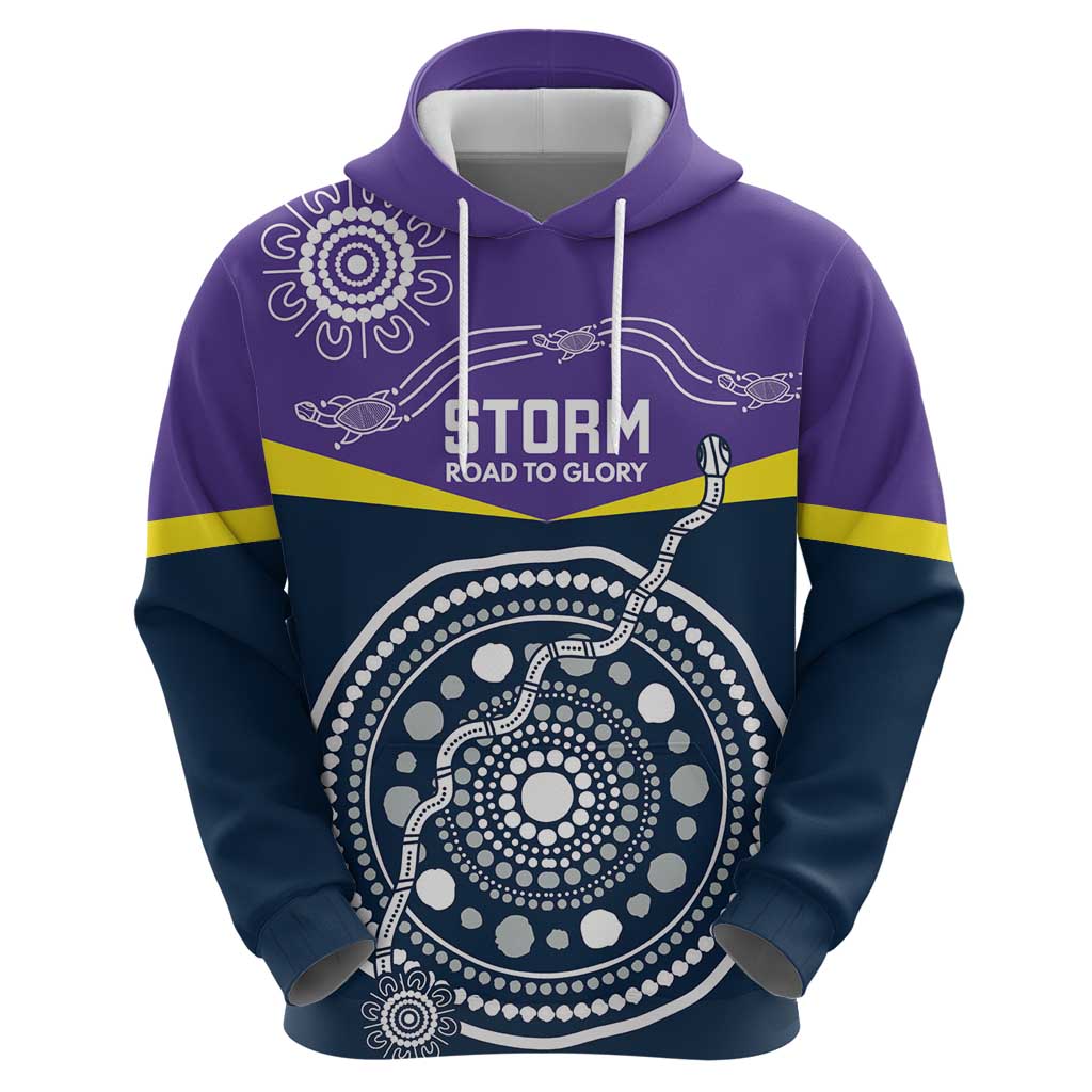 Custom Storm Spirit Hoodie Road to Glory Indigenous Aboriginal - Aussie Hoodie