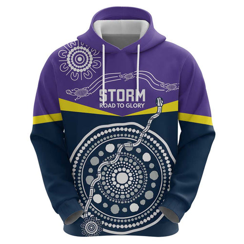Custom Storm Spirit Hoodie Road to Glory Indigenous Aboriginal - Aussie Hoodie