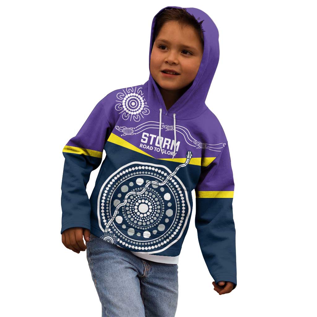 Custom Storm Spirit Kid Hoodie Road to Glory Indigenous Aboriginal - Aussie Hoodie