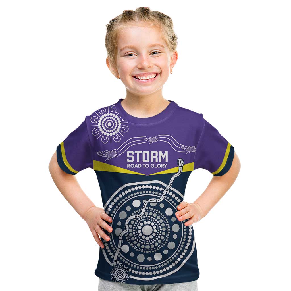Custom Storm Spirit Kid T Shirt Road to Glory Indigenous Aboriginal - Aussie Hoodie