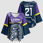 Custom Storm Spirit Kimono Sleeve Blouse Road to Glory Indigenous Aboriginal - Aussie Hoodie