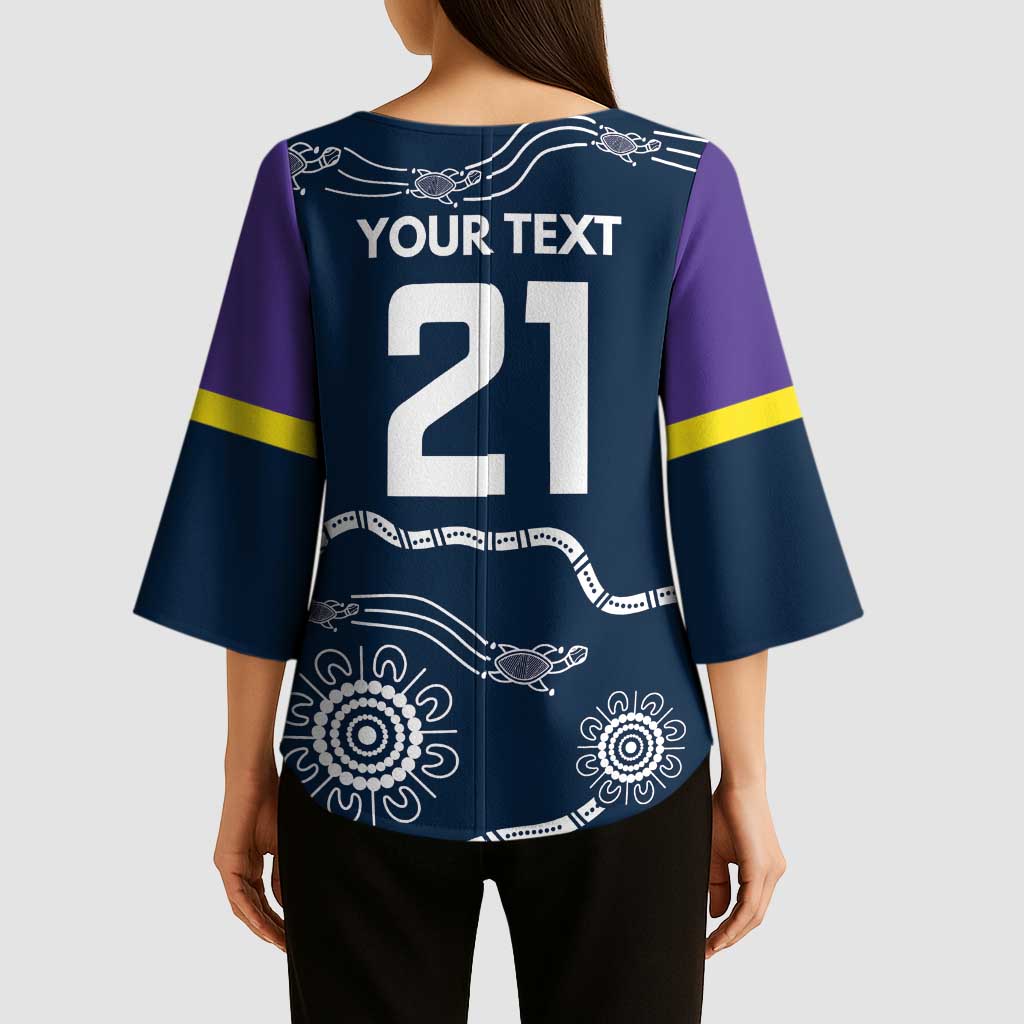 Custom Storm Spirit Kimono Sleeve Blouse Road to Glory Indigenous Aboriginal - Aussie Hoodie