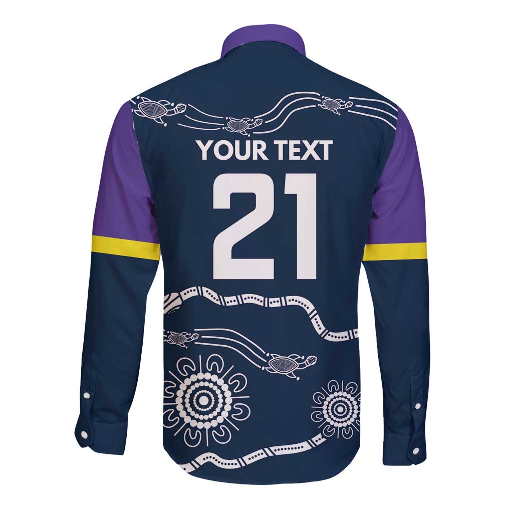 Custom Storm Spirit Long Sleeve Button Shirt Road to Glory Indigenous Aboriginal - Aussie Hoodie