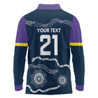 Custom Storm Spirit Long Sleeve Polo Shirt Road to Glory Indigenous Aboriginal - Aussie Hoodie