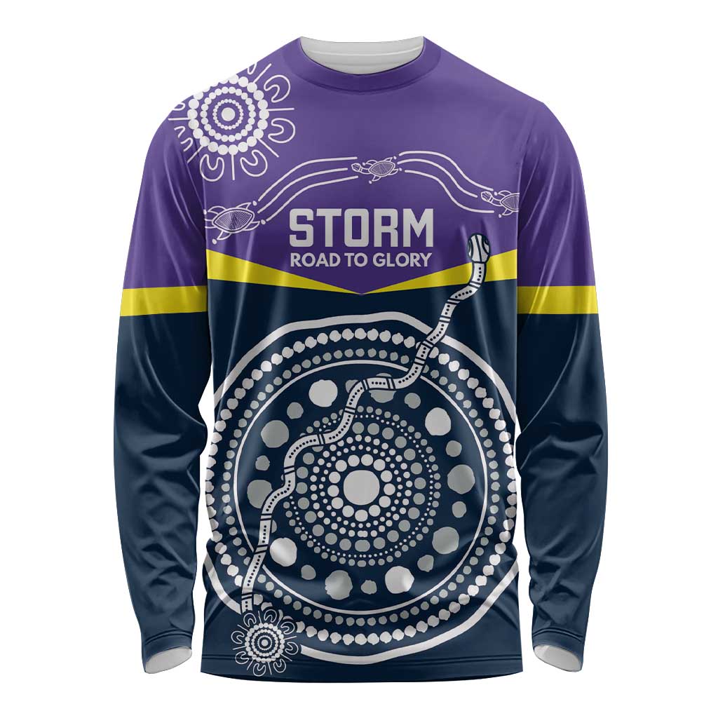Custom Storm Spirit Long Sleeve Shirt Road to Glory Indigenous Aboriginal - Aussie Hoodie