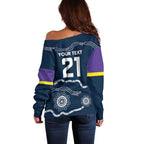 Custom Storm Spirit Off Shoulder Sweater Road to Glory Indigenous Aboriginal - Aussie Hoodie