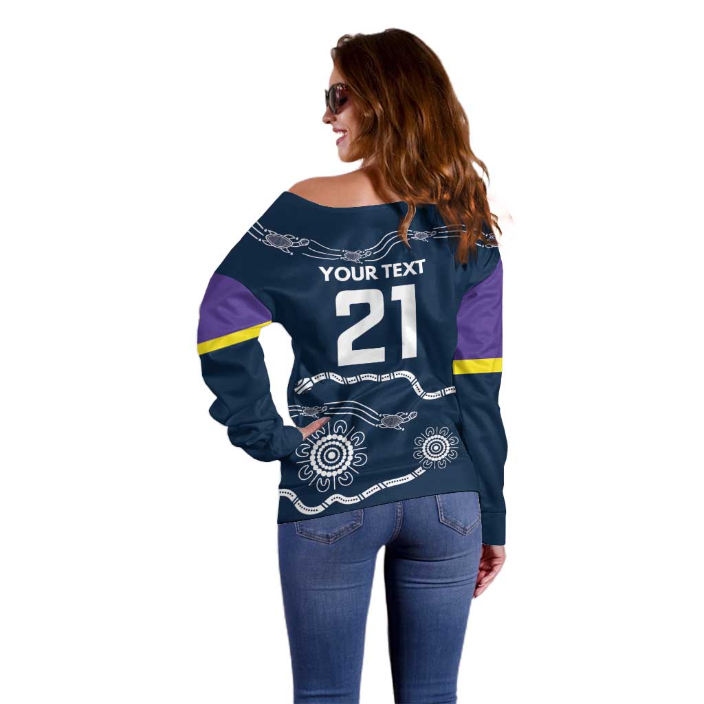Custom Storm Spirit Off Shoulder Sweater Road to Glory Indigenous Aboriginal - Aussie Hoodie