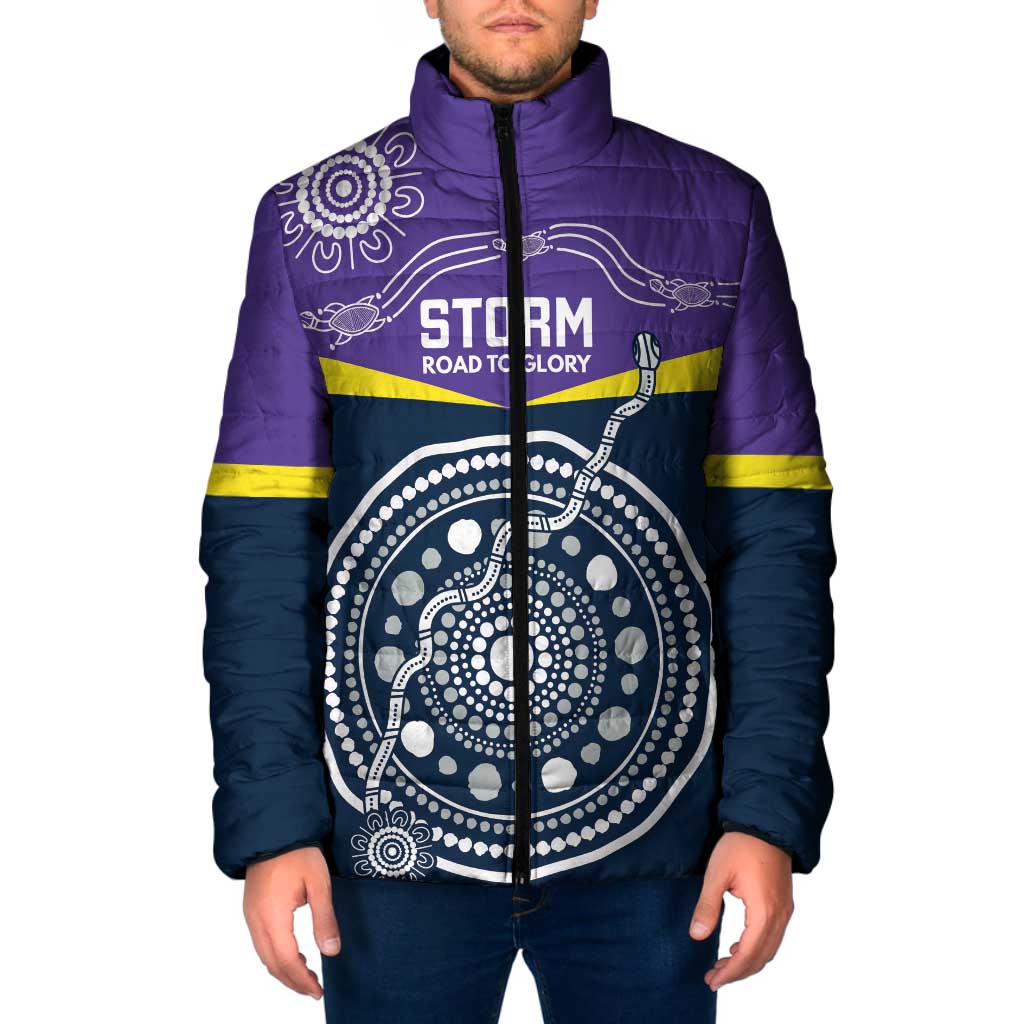 Custom Storm Spirit Padded Jacket Road to Glory Indigenous Aboriginal - Aussie Hoodie