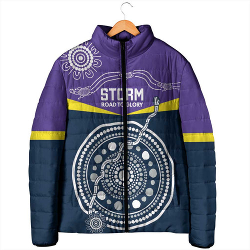 Custom Storm Spirit Padded Jacket Road to Glory Indigenous Aboriginal - Aussie Hoodie
